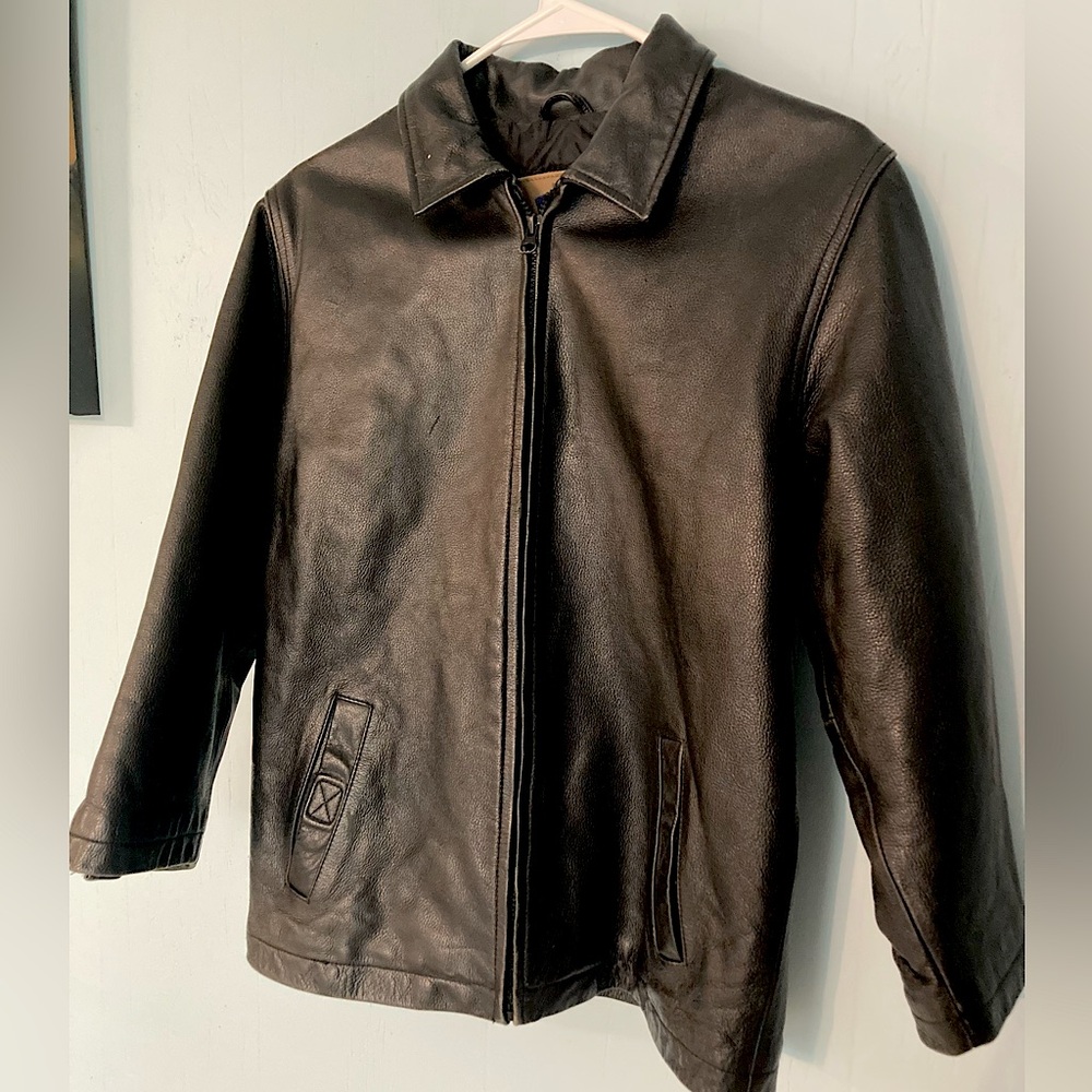 Women’s Gap black leather jacket size large